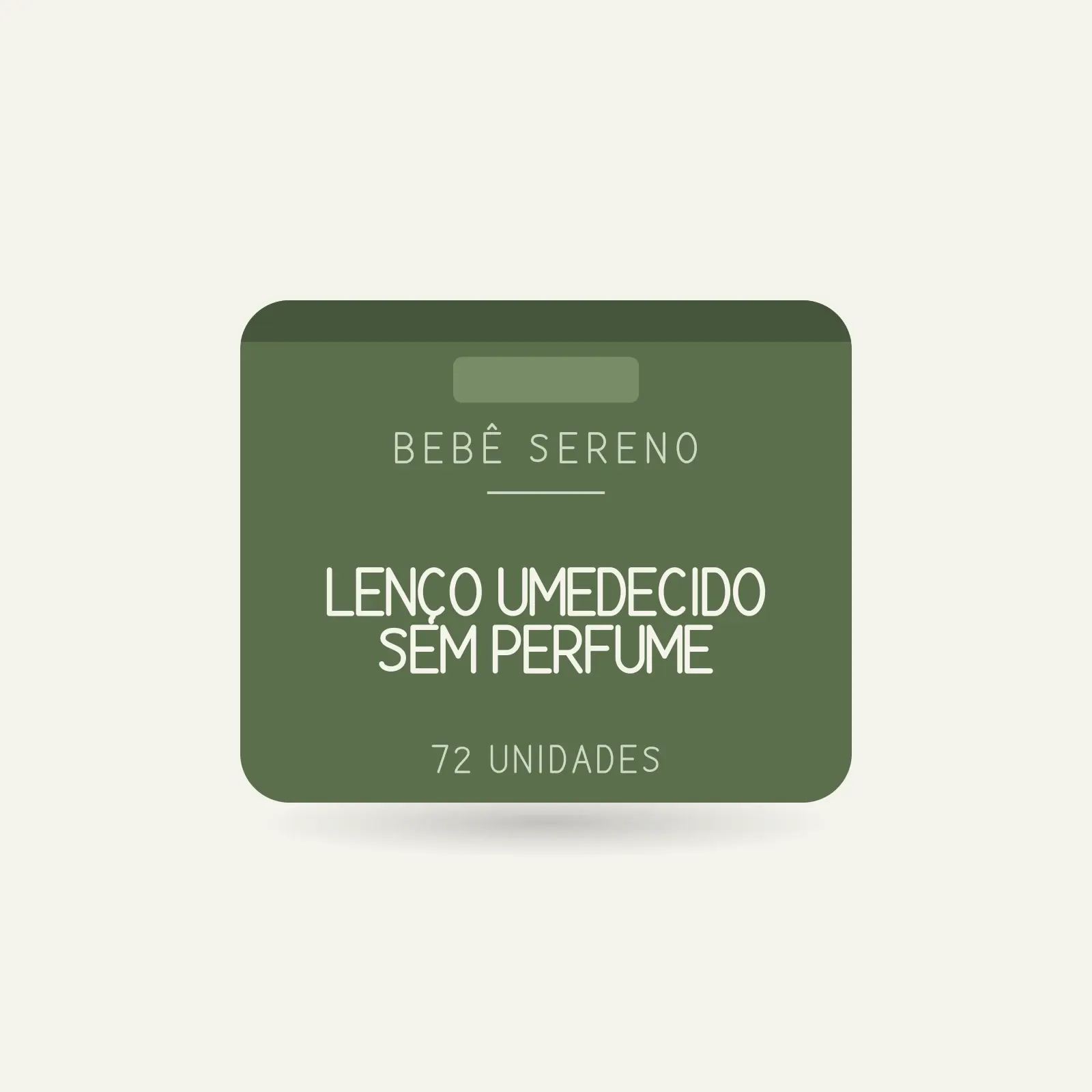 Pacote de lenços umedecidos sem perfume Bebê Sereno, 72 unidades.