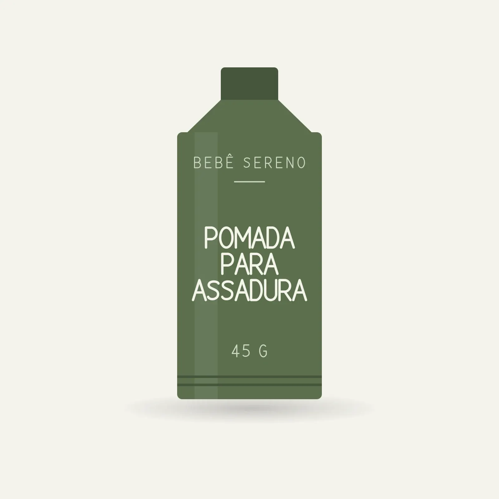 Bisnaga de pomada para assadura Bebê Sereno, 45 gramas.