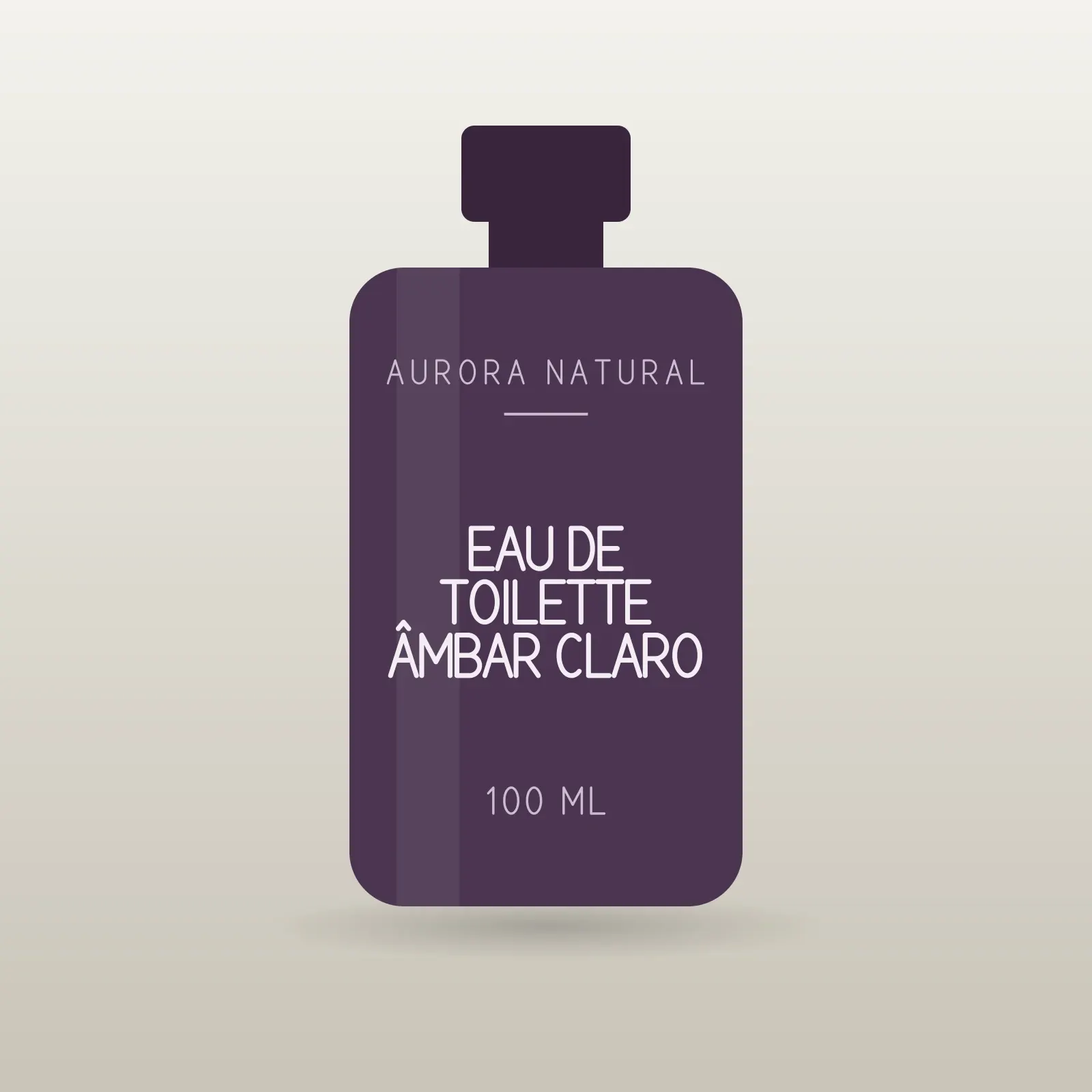 Frasco de eau de toilette Âmbar Claro, Aurora Natural, 100 ml.