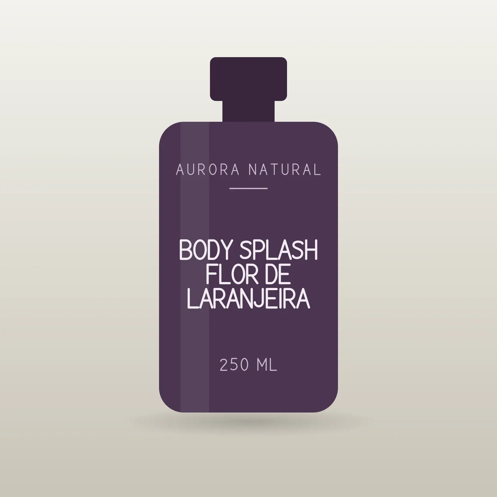 Frasco de body splash Flor de Laranjeira, Aurora Natural, 250 ml.